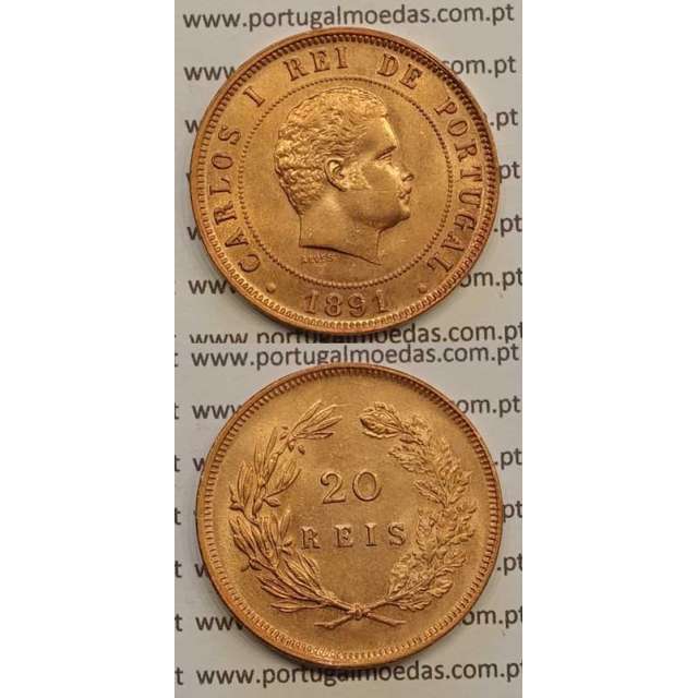 20 REIS BRONZE 1891 (SOB) - D. CARLOS I