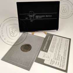 Portugal, BNC wallet of 100 Escudos 1985 Fernando Pessoa Copper-nickel BNC of Poet Fernando Pessoa, with wallet, KM 628 A