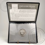 Portugal, BNC wallet of 100 Escudos 1985 Fernando Pessoa Copper-nickel BNC of Poet Fernando Pessoa, with wallet, KM 628 C