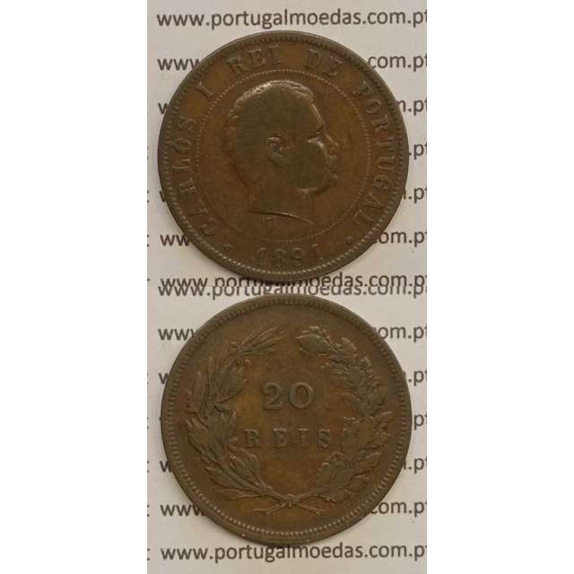 20 REIS BRONZE 1891 (BC) - D. CARLOS I