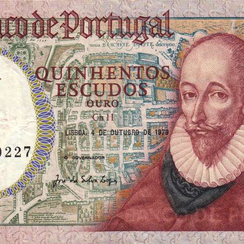 500 Escudos 1979 Francisco Sanches 04/10/1979, 500$00 Quinhentos Escudos 04/10/1979 Chapa:11 Banco de Portugal, (C), Pick 177