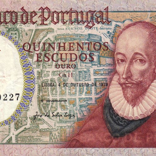 500 Escudos 1979 Francisco Sanches 04/10/1979, 500$00 Quinhentos Escudos 04/10/1979 Chapa:11 Banco de Portugal, (C), Pick 177