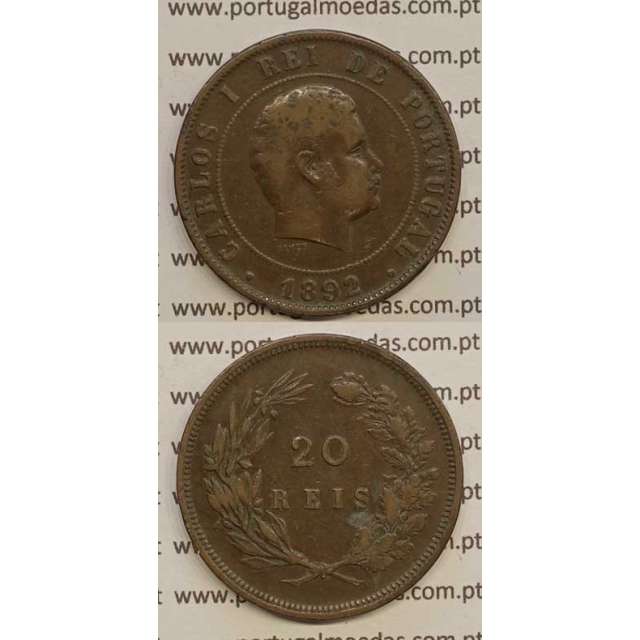 20 REIS BRONZE 1892 (MBC) - D. CARLOS I