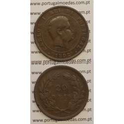 20 REIS BRONZE 1892 (BC) - D. CARLOS I