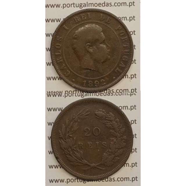 20 REIS BRONZE 1892 (BC) - D. CARLOS I