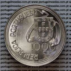 1000 Escudos 1994 Tratado de Tordesilhas, moeda em prata de 1000$00 1994 Tratado de Tordesilhas, World Coins Portugal KM 675 b
