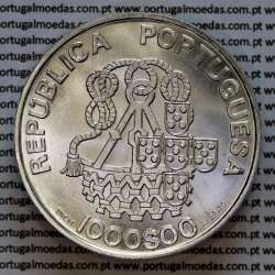 Portugal, silver coin of 1000 Escudos 1998 500th Anniversary of the Church of Mercy 1498-1998, 1000$00 1998, World Coins KM708b