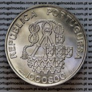 1000 Escudos 1998 Santa Casa da Misericórdia de Lisboa, moeda em prata de 1000$00 1998, World Coins Portugal KM708b