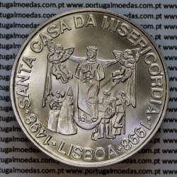 1000 Escudos 1998 Santa Casa da Misericórdia de Lisboa, moeda em prata de 1000$00 1998, World Coins Portugal KM708a