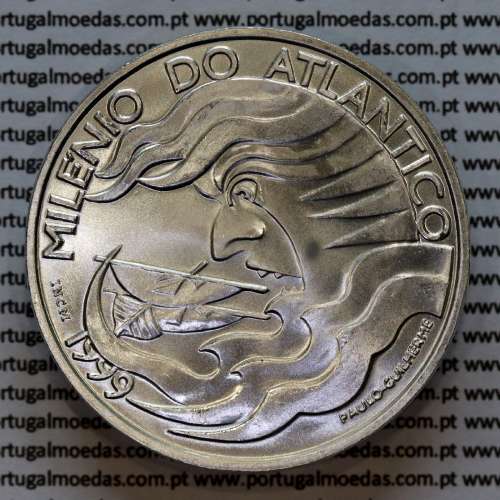 Portugal, silver coin 1000 Escudos 1999 Millennium of the Atlantic, EXPO`98, 1000$00 1999, World Coins Portugal KM 721a