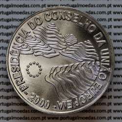 1000 Escudos 2000 Presidência do Conselho da União Europeia, moeda prata 1000$00 2000 Presidência Conselho U.E., KM 724a