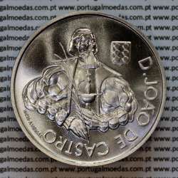 1000 Escudos 2000 D. João de Castro, moeda prata de 1000$00 2000 D. João de Castro, World Coins Portugal KM732a