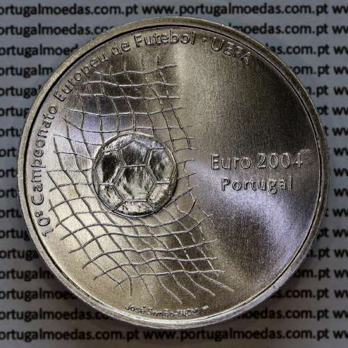 Portugal, silver coin of 1000 Escudos 2001 EURO 2004, 10th UEFA European Football Championship, 1000$00 2001, Portugal KM734a