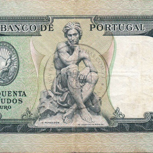 Nota de 50 Escudos 1955 ( Circulada ) "50$00 1955 Ch.7 Fontes Pereira de Mello - Banco de Portugal (24/06/1955)