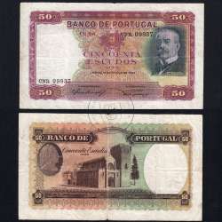 Nota de 50 Escudos 1947 (Circulada) "50$00 1947 Ch.6A Ramalho Ortigão - Banco de Portugal (11/03/1947)