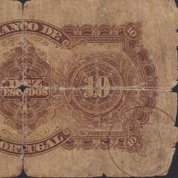 Nota de 10 Escudos 1925 Eça de Queiroz, 10$00 13/01/1925 Chapa: 3 - Banco de Portugal (Muito Circulada)