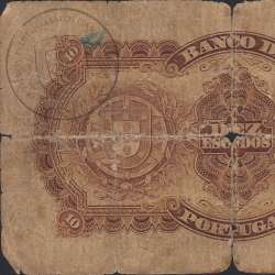 Nota de 10 Escudos 1925 Eça de Queiroz, 10$00 13/01/1925 Chapa: 3 - Banco de Portugal (Muito Circulada)