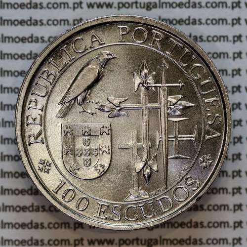 Portugal, Copper-nickel coin 100 Escudos 1995 D. António, Prior of Crato, 1595-1995, World Coins Portugal KM 680 b
