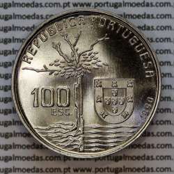 100 Escudos 1990 Camilo Castelo Branco 1825-1890, moeda cuproníquel 100$00 1990 Camilo Castelo Branco, Portugal KM 656 b
