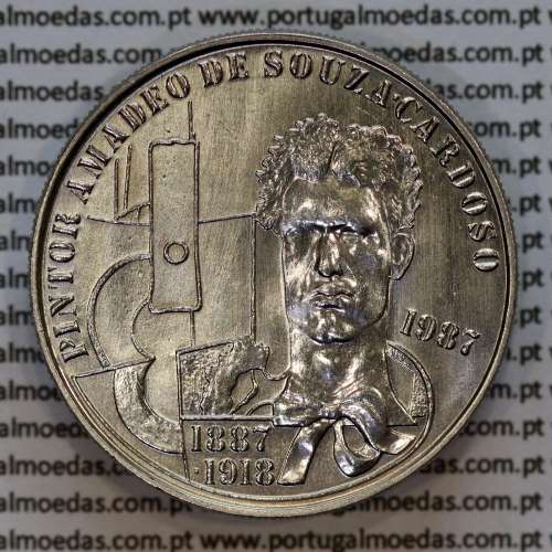 Portugal, Copper-nickel coin of 100 escudos 1987 of the painter Amadeo de Souza Cardoso, World Coins Portugal KM 644a