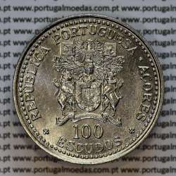 100 Escudos 1986 X Aniversário da Autonomia Regional dos Açores, 100$00 1986 X Aniversário Autonomia Regional, Azores KM45