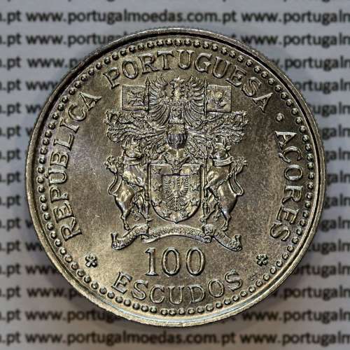 100 Escudos 1986 X Aniversário da Autonomia Regional dos Açores, 100$00 1986 X Aniversário Autonomia Regional, Azores KM45
