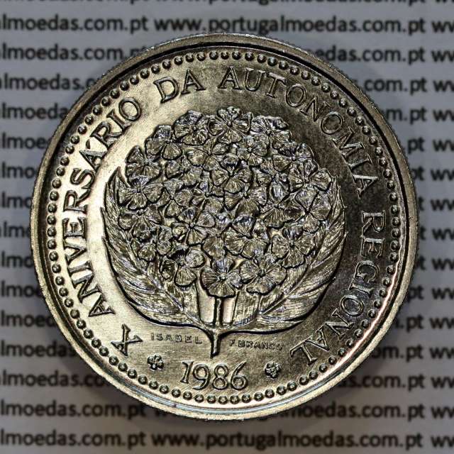 100 Escudos 1986 X Aniversário da Autonomia Regional dos Açores, 100$00 1986 X Aniversário Autonomia Regional, Azores KM45
