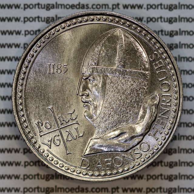 100 Escudos D. Afonso Henriques 1985, moeda cuproníquel 100$00 1985 D. Afonso Henriques, World Coins Portugal KM629a