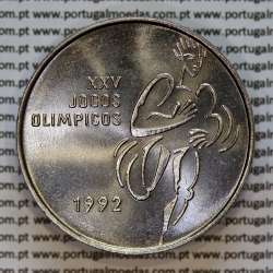 Portugal, Copper-nickel coin of 200 Escudos 1992 of XXV Olympic Games in Barcelona, World Coins Portugal KM 662 a Portugal, Copper-nickel coin of 200 Escudos 1992 of XXV Olympic Games in Barcelona, World Coins Portugal KM 662 a