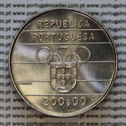 200 Escudos 1992 XXV Jogos Olímpicos, moeda cuproníquel 200$00 1992 XXV Jogos Olímpicos Barcelona, World Coins Portugal KM 662 b