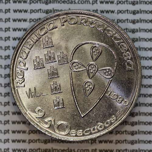 250 Escudos 1989 Batalha de Ourique e Fundação de Portugal,  moeda cuproníquel  250$00 1989 Batalha de Ourique, Portugal KM650