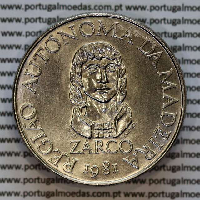 100 Escudos 1981 Região Autónoma da Madeira - ZARCO,  moedas cuproníquel 100$00 1981 R. A. M., World Coins Madeira KM 5