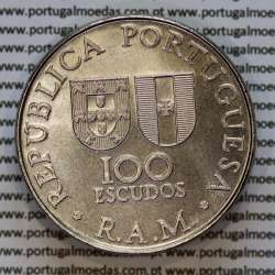 Madeira Islands, 100 Escudos 1981 Madeira's Regional Autonomy - Zarco, Copper-nickel coin 100$00 1981, World Coins Madeira KM5 Madeira Islands, 100 Escudos 1981 Madeira's Regional Autonomy - Zarco, Copper-nickel coin 100$00 1981, World Coins Madeira KM5