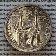 25 Escudos 1985 e 100 Escudos 1985, série duas moedas cuproníquel do VI Centenário da Batalha de Aljubarrota 1985
