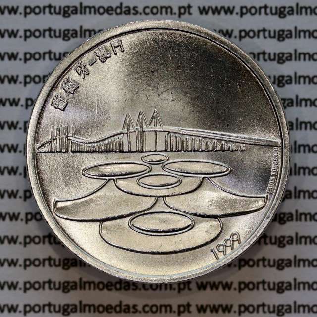 500 Escudos 1999 Macau, moeda prata 500$00 1999 Macau, World Coins Portugal KM 723 a