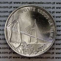 Portugal, silver coin of 500 Escudos 1998 Vasco da Gama Bridge, World Coins Portugal KM 705 a