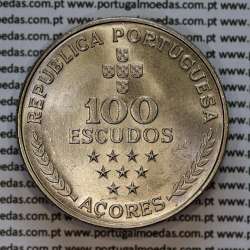Azores Islands, Copper-nickel coin of 100 Escudos 1980 Autonomous Region of the Azores, World Coins Azores KM44