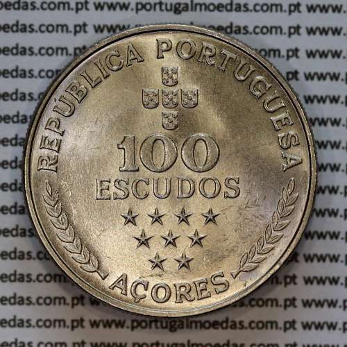 Azores Islands, Copper-nickel coin of 100 Escudos 1980 Autonomous Region of the Azores, World Coins Azores KM44