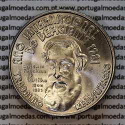 Portugal, Set copper-nickel coins, 25 Escudos and 100 Escudos 1981 of International Year of Disabled People, KM624 and KM625 a
