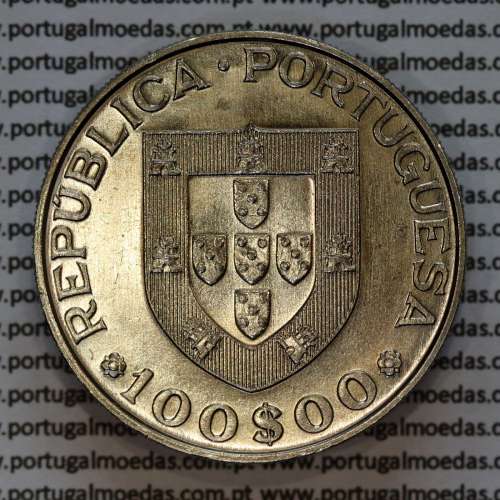 100 Escudos 1981 Ano Internacional do Deficiente 1981, 100$00 cuproníquel 1981 Jacob Rodrigues Pereira 1715-1780, KM 625b