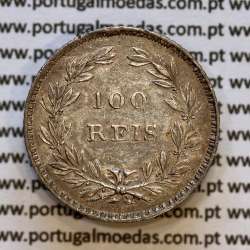 Portugal, silver coin of 100 réis 1851 of D. Maria II, Silver Tostão of 1851, (XF/UNC), World Coins Portugal KM 488