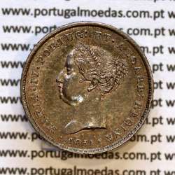 Portugal, silver coin of 100 réis 1851 of D. Maria II, Silver Tostão of 1851, (XF/UNC), World Coins Portugal KM 488