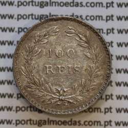 Portugal, silver coin of 100 réis 1851 of D. Maria II, Silver Tostão of 1851, (XF/UNC), World Coins Portugal KM 488