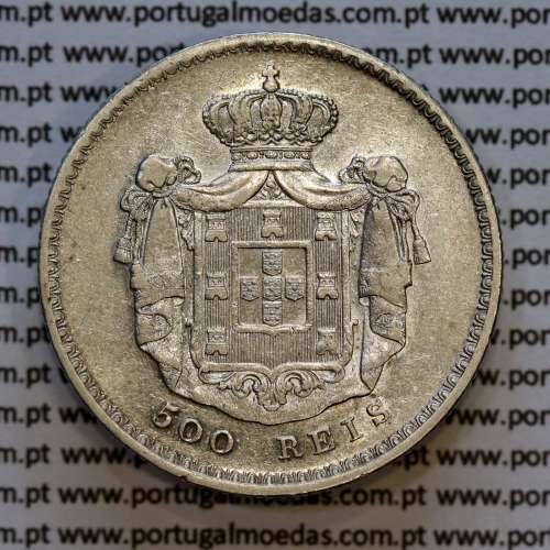 ortugal, silver coin of 500 réis 1842 of D. Maria II, Silver 5 Tostões of 1842, (VF), World Coins Portugal KM 471