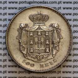 500 réis 1845 prata D. Maria II, 5 Tostões prata 1845, (MBC+/Bela), World Coins Portugal KM 471