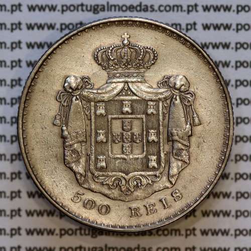 500 réis 1845 prata D. Maria II, 5 Tostões prata 1845, (MBC+/Bela), World Coins Portugal KM 471