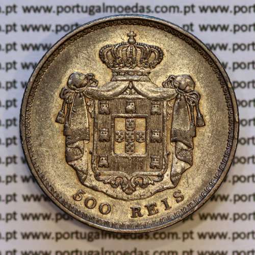 500 réis 1847 prata D. Maria II, 5 Tostões prata 1847, (BC+), World Coins Portugal KM 471
