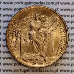 1 Escudo 1926 Bronze-Alumínio, Republica Portuguesa. 1 Escudo 1926 Bronze-Alumínio, Republica Portuguesa.