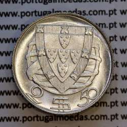 2$50 1937 prata, 2 escudos e 50 centavos 1937 em prata da Republica Portuguesa.