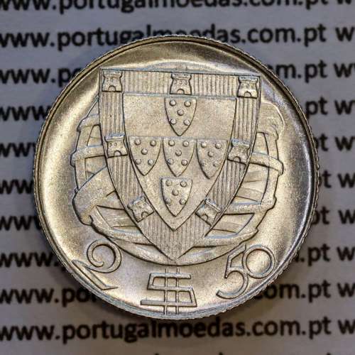 2$50 1937 prata, 2 escudos e 50 centavos 1937 em prata da Republica Portuguesa.